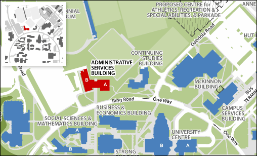 map for Administrative Services Building