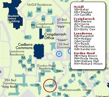 Poole House map