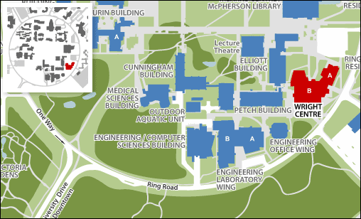 Bob Wright Centre map