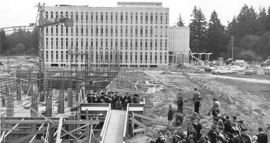 The McPherson Library construction site