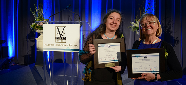 Medieval studies program director Hélène Cazes honoured by Victoria Leadership