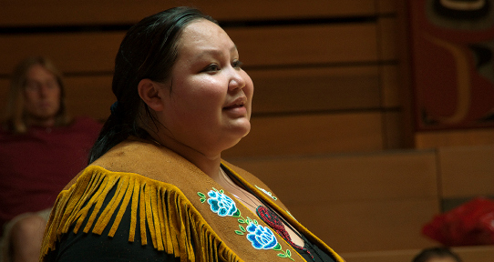 Speaker at the First Peoples' House