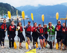 Group kayaking