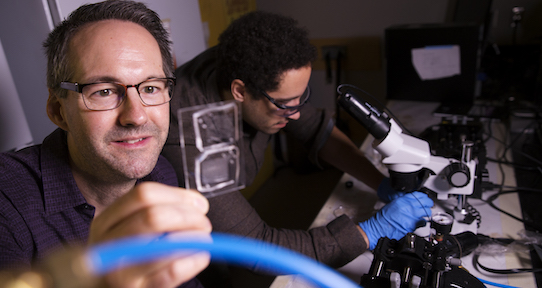 Matthew Moffitt with PhD student