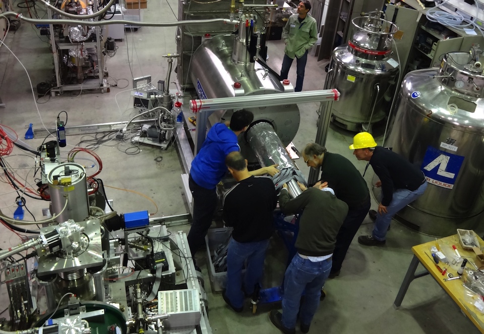 Art Olin at TRIUMF detector installation