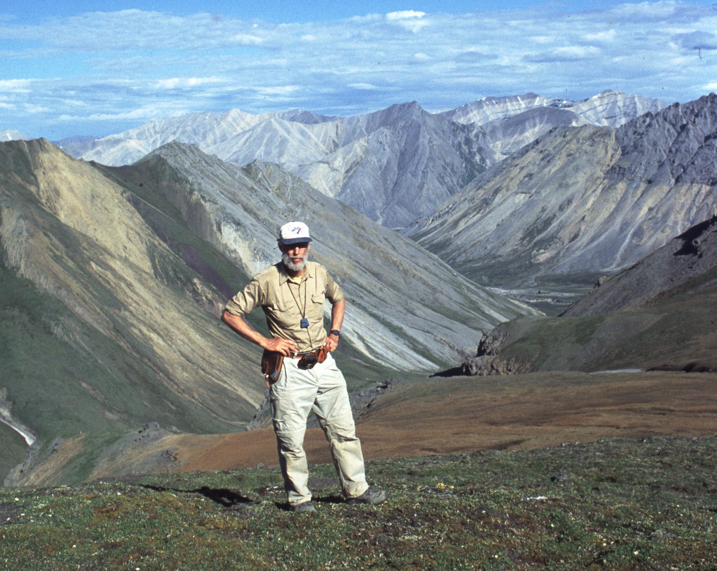 Dr. Paul Hoffman in the Mackenzie Mountains of the Northwest Territories.