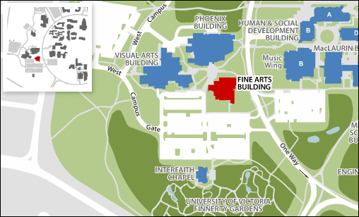 Map of Fine Arts building