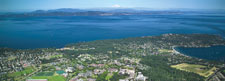 aerial panorama of UVic campus