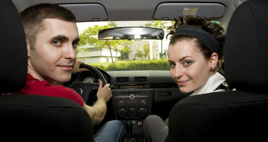 Couple in a car