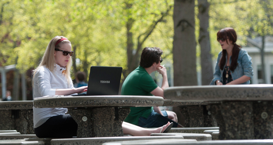 Woman on a laptop