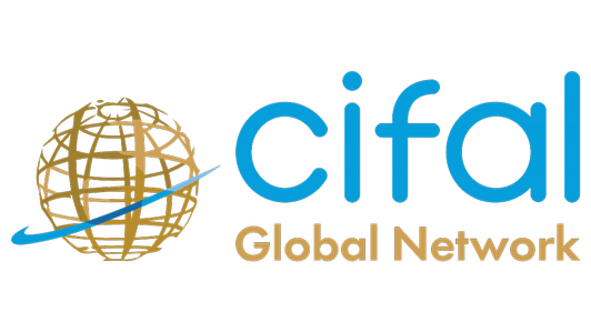 Logo of the UNITAR CIFAL Global Network depicting a global network 
