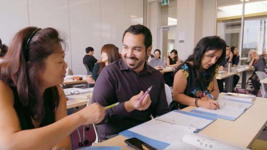 adult students in classroom