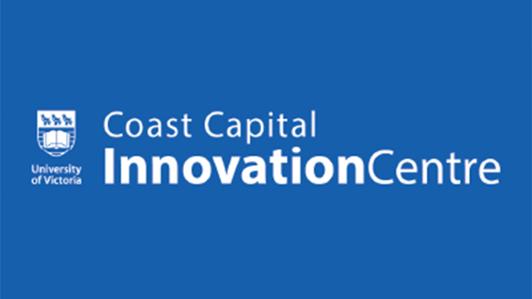 Logo of the University of Victoria next to the text: 'Coast Capital Innovation Centre"