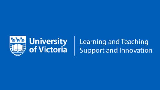 Logo of the University of Victoria next to the text: "Learning and Teaching Support and Innovation"