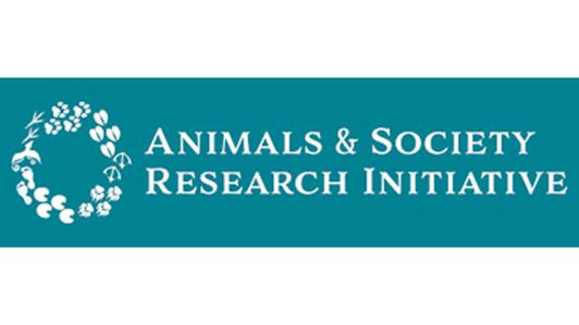 Logo of the Animals and Society Research Initiative with a circle made out of animal and human prints