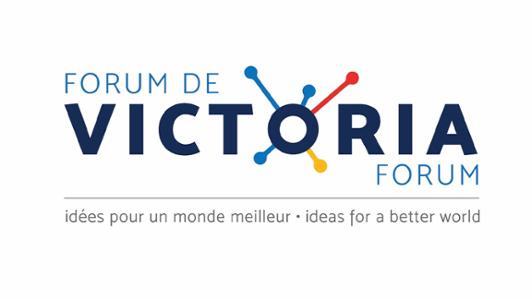 Logo of the Victoria Forum: Ideas for a better world/Forum de Victoria: Idees pour un monde meilleur" 