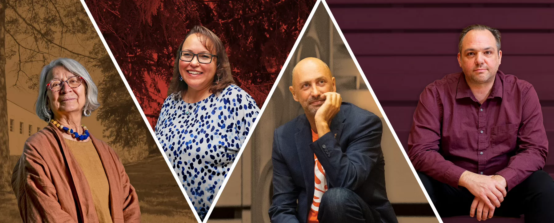 Composite image of Val Napolean, Angela Jamie, Ry Moran and Jean Paul Restoule. 