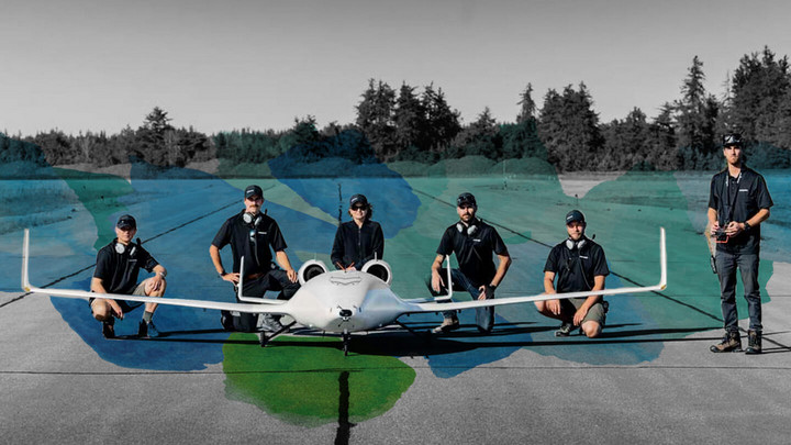 A Bombardier EcoJet prototype being readied for a test flight