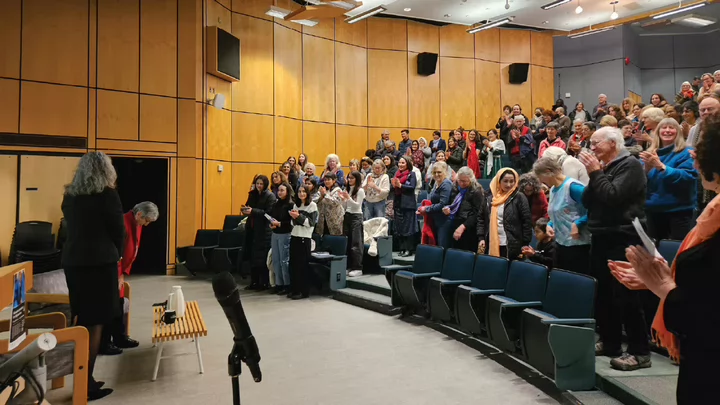 Photo of a CFGS conference in a UVic lecture auditorium