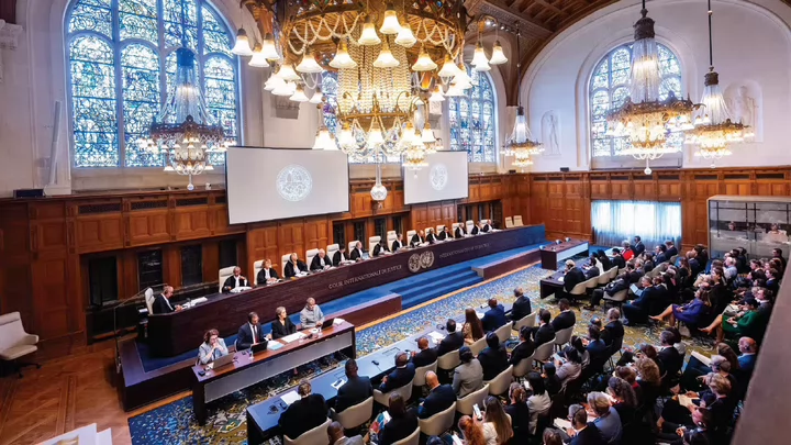 Photo of a session of the International Court of Justice