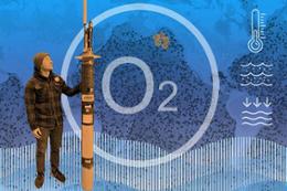 Albert Ruskey, ONC project engineer, pictured with a NKE Deep ARVORS profiling float.