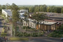 Architectural rendering of the front of the National Centre for Indigenous Laws at UVic.