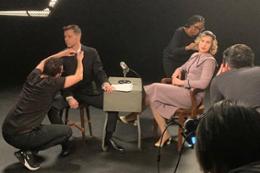 Chase Joynt and Zackary Drucker on the set of Framing Agnes.