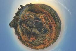 Drone shot of earth 