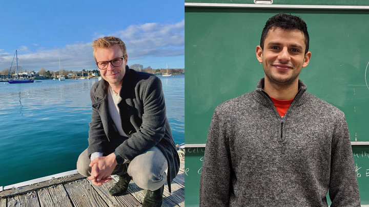 Composite image of two 3MT contest finalists