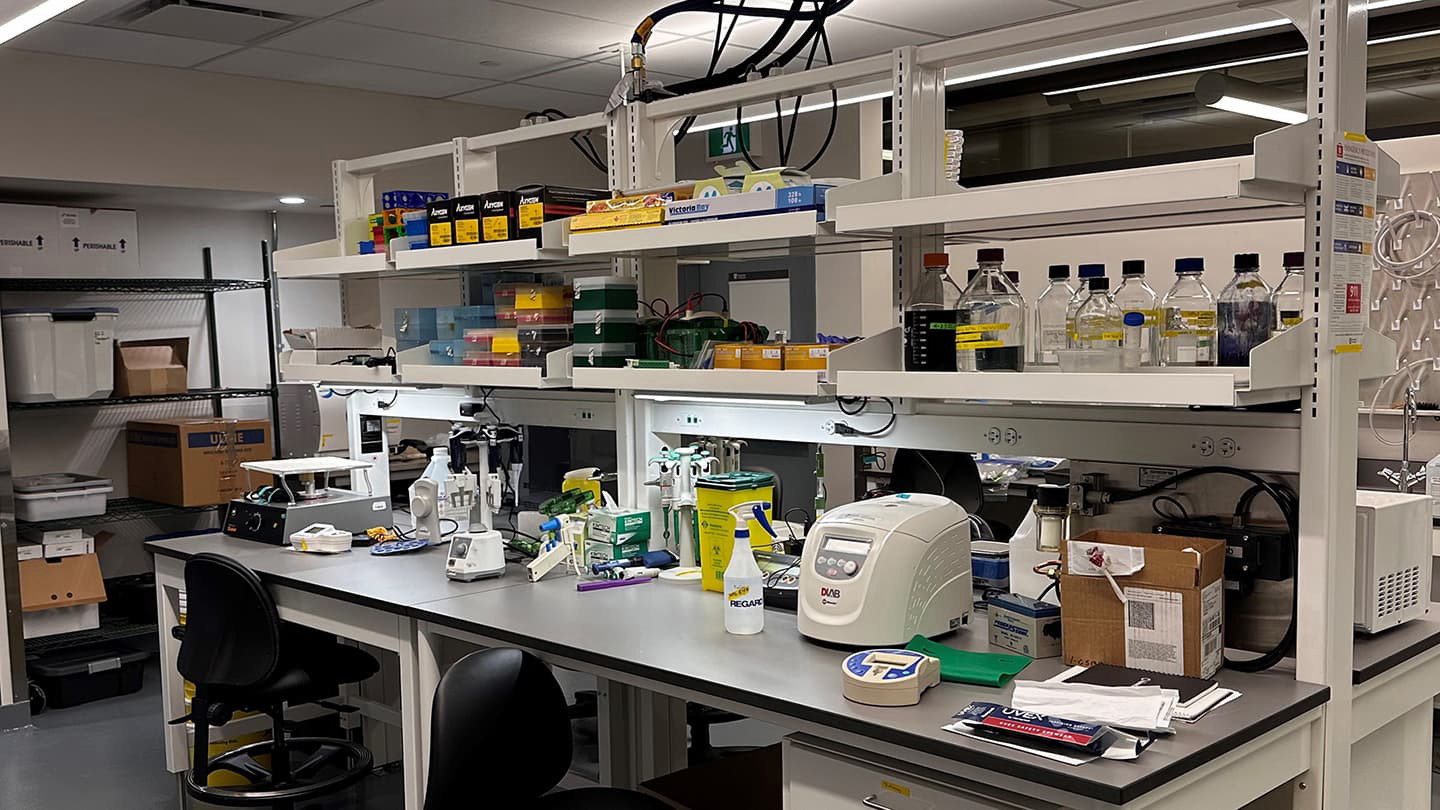 new lab facility with various scientific equipment