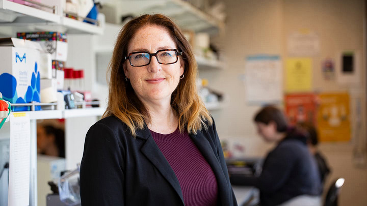 Caroline Cameron in her lab