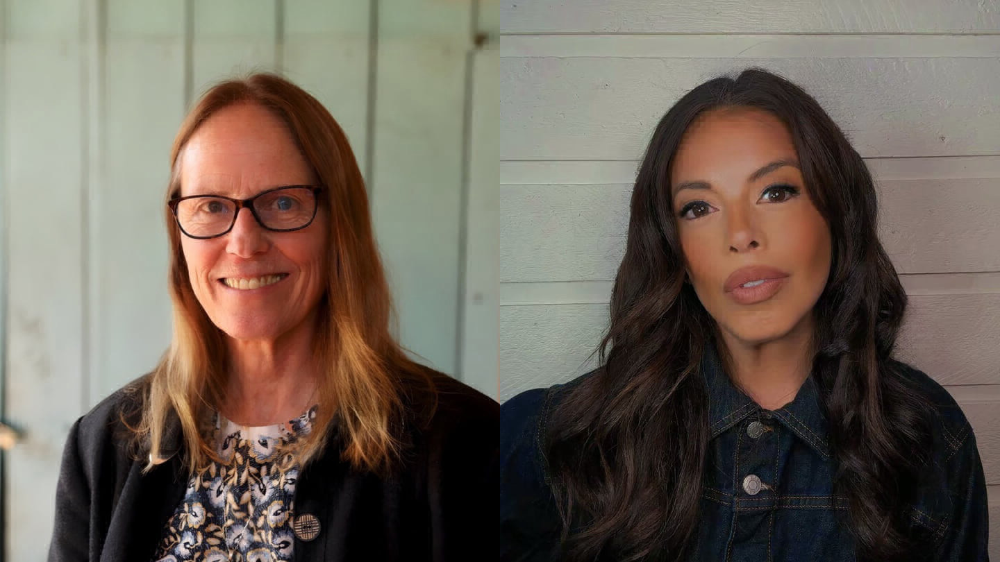 Jutta Gutberlet and Kim Senklip Harvey