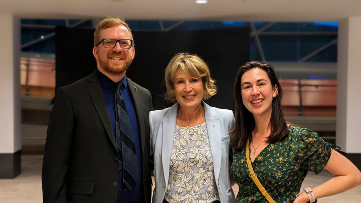 Thomas Baker, Mona Nemer (Chief Science Advisor of Canada), and Marianne Black