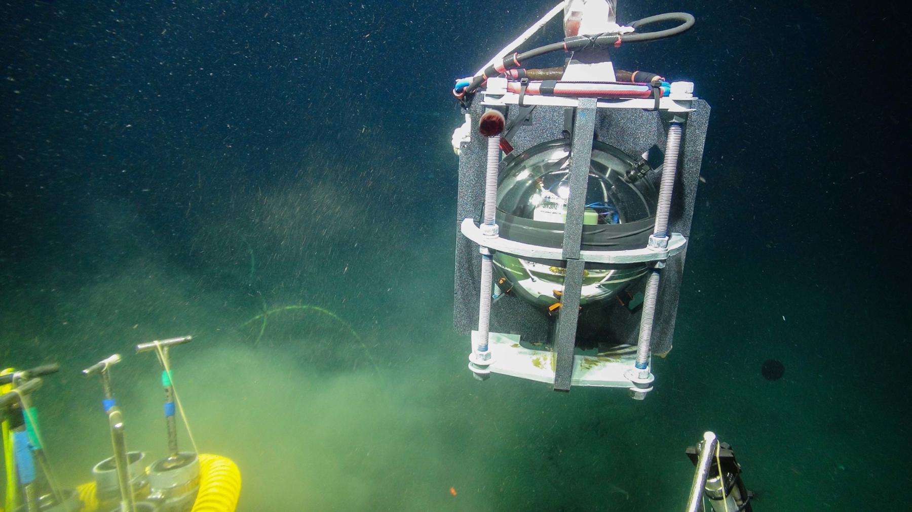 Underwater equipment being used to carry out UVic research