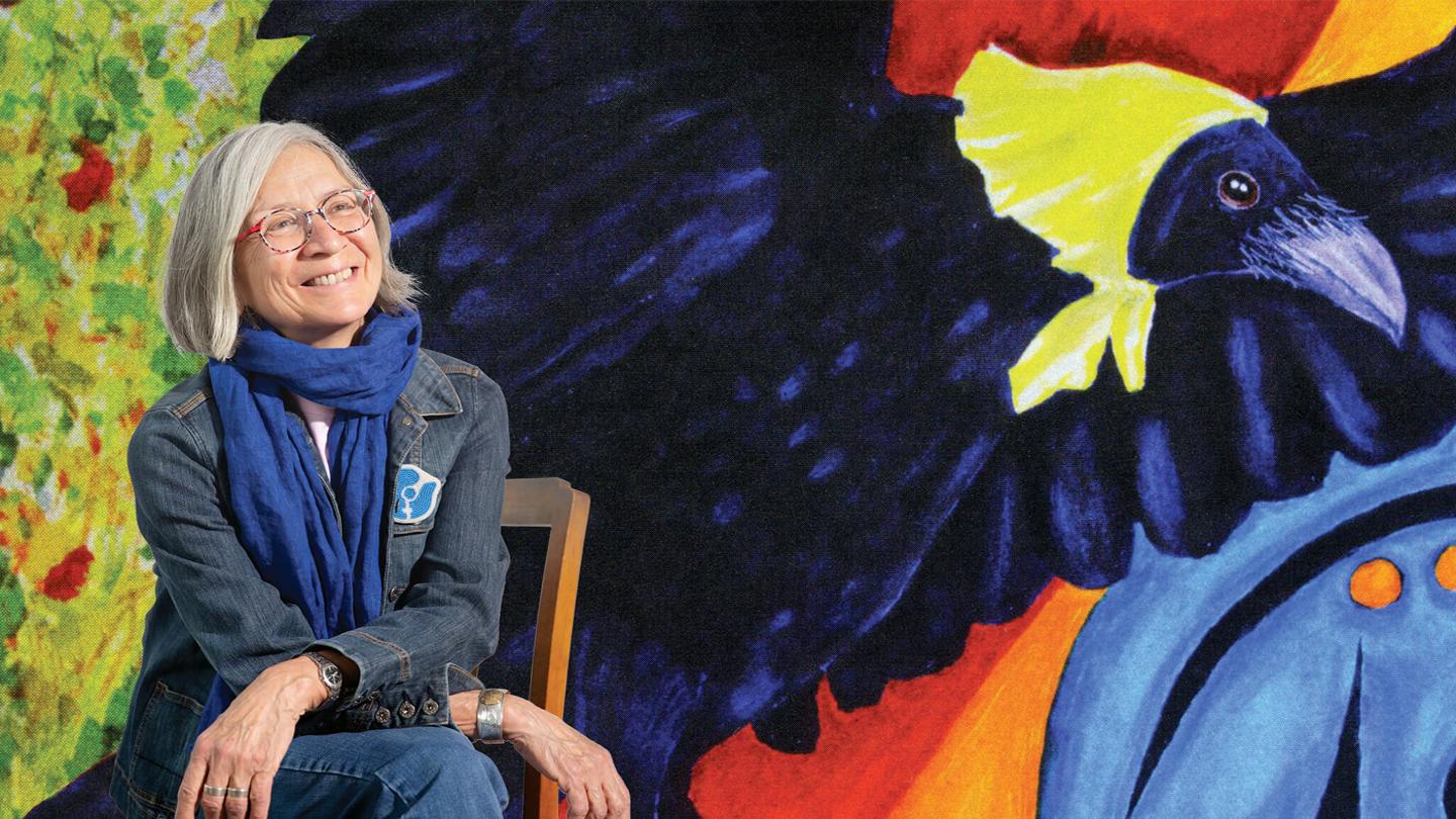 dr. val napoleon with painting in background