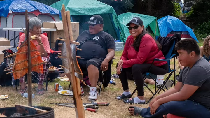 Sharing stories, smoked fish and a good laugh around the fire pit is a time-honoured tradition for the Mowachaht-Muchalaht community.
