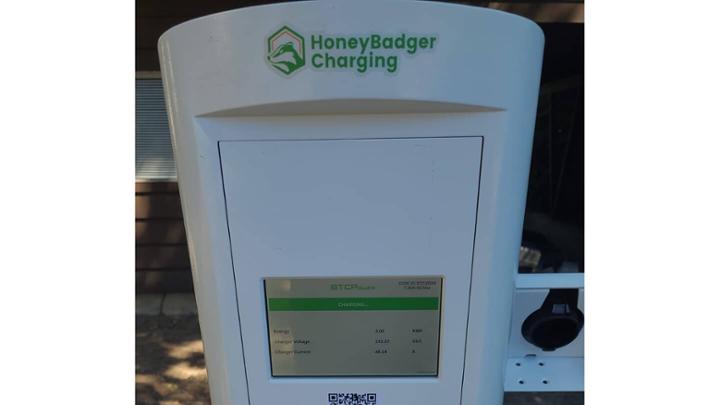 Electric car charging station