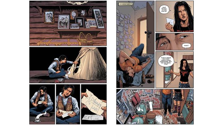Comic strip panel.
