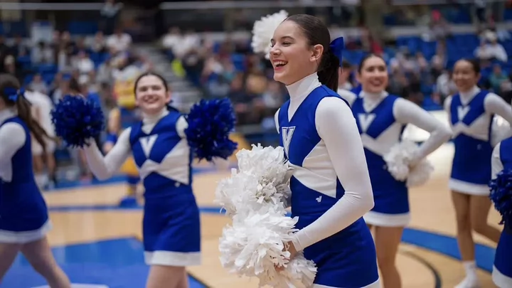 UVic grad Trinity Stanger performing with the Vikes Cheer Team in 2013.
