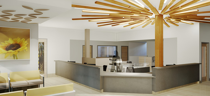 Artist rendering of the new Student Wellness Centre