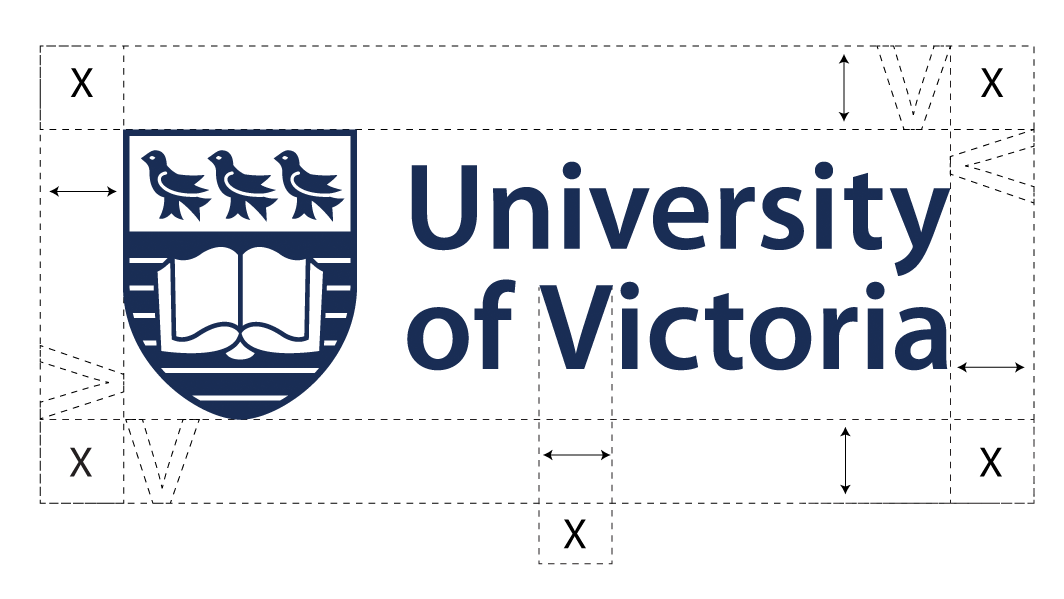Example of university crest spacing.