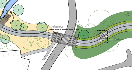 west campus greenway plan view