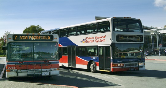 BC Transit buses at bus loop