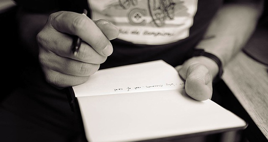 Person making notes