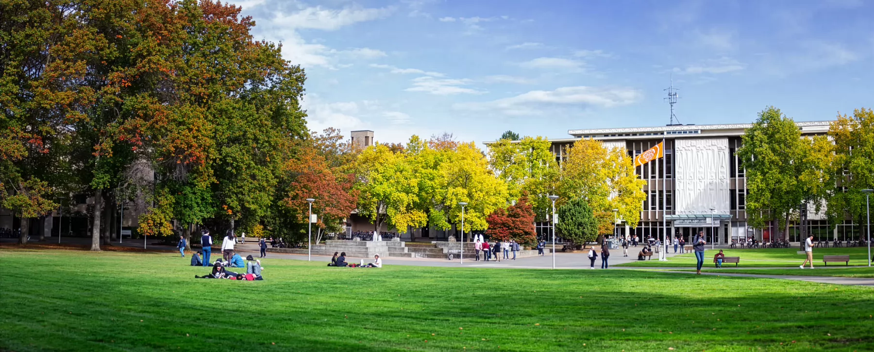 UVic quad with students
