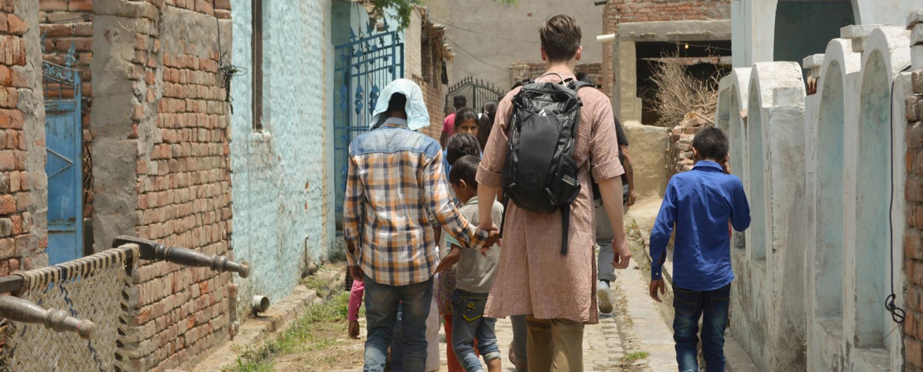 group of people walking