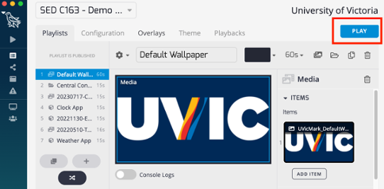 TelemetryTV preview play button