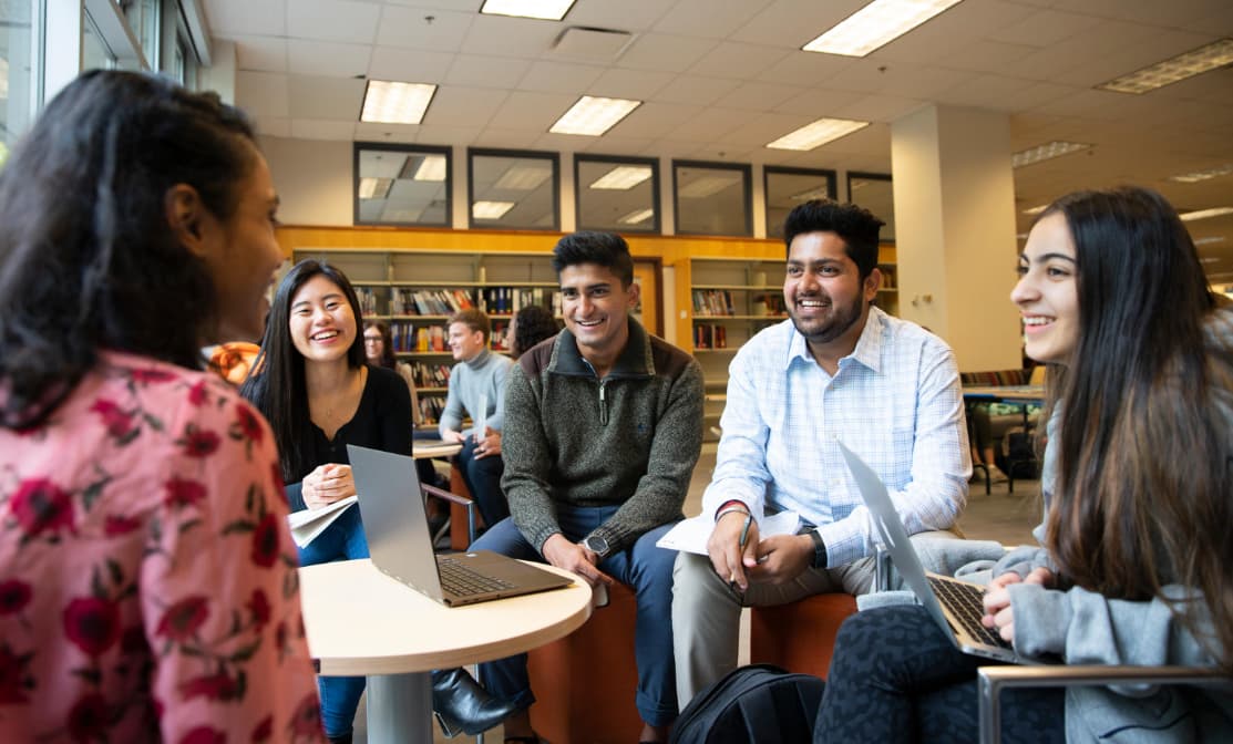 a group of international students