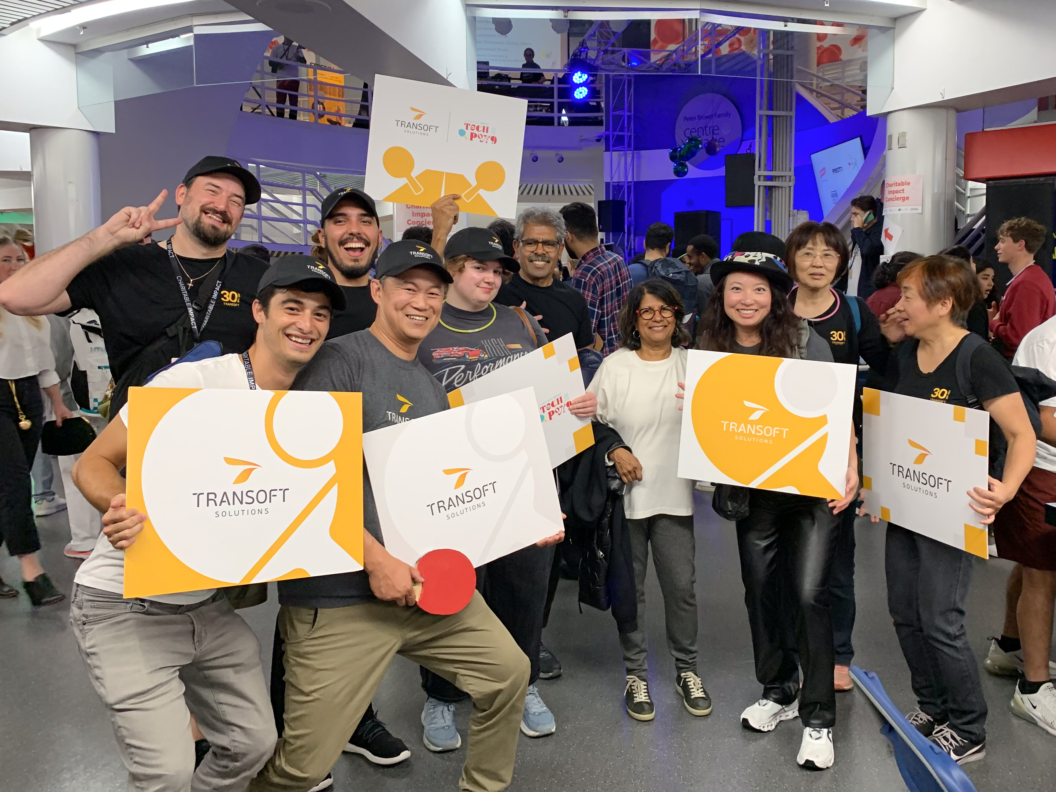 The Transoft team at TechPong 2023.