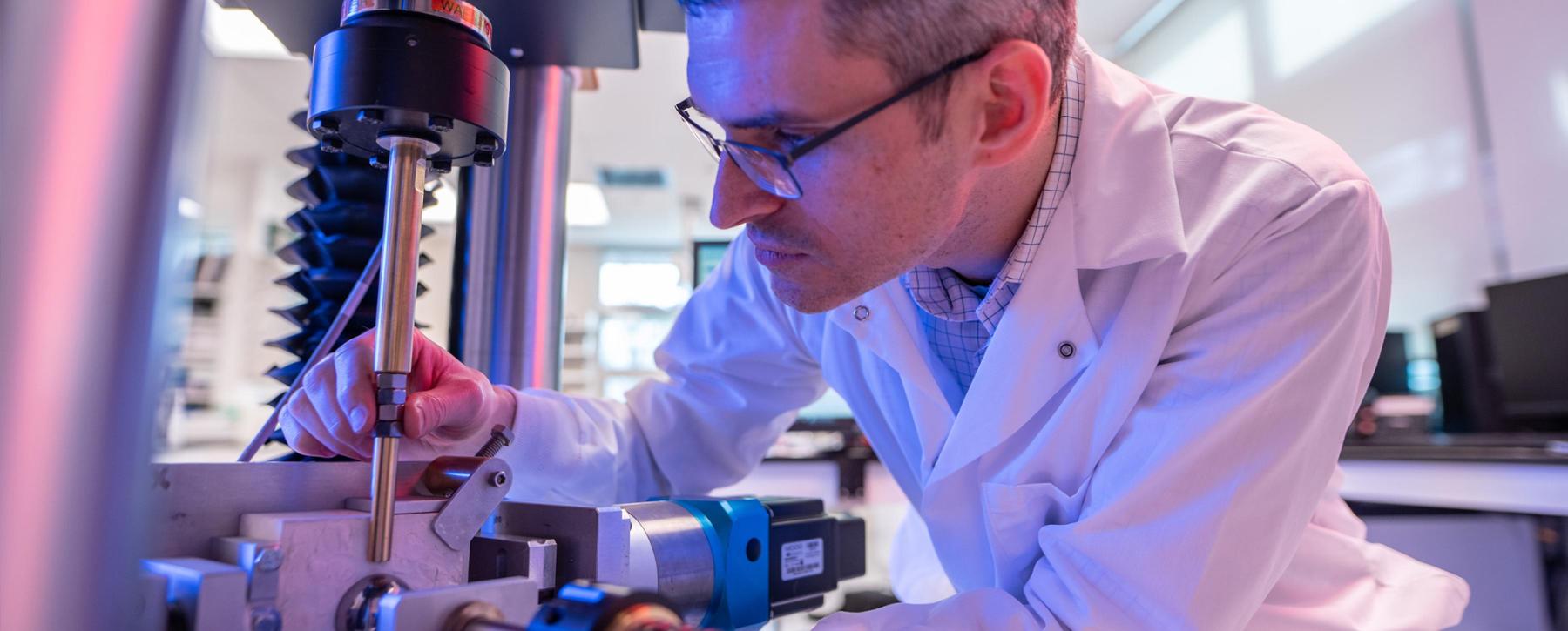 researcher in engineering lab